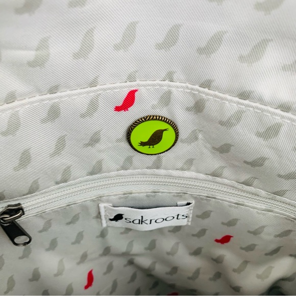 Sakroots Artist Circle Elephant Charms Canvas Foldover Crossbody Bag - Picture 8 of 15